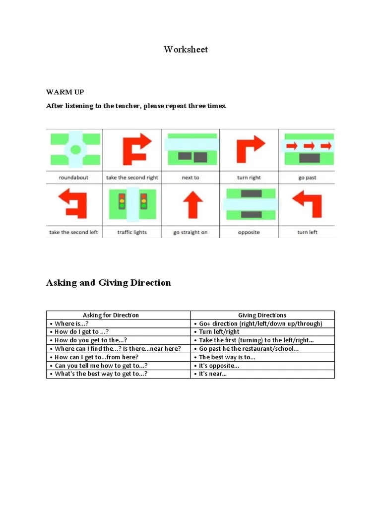Step-by-step directions practice worksheet for geometry students Worksheet for second graders to practice giving directions to help Joyce reach the fair