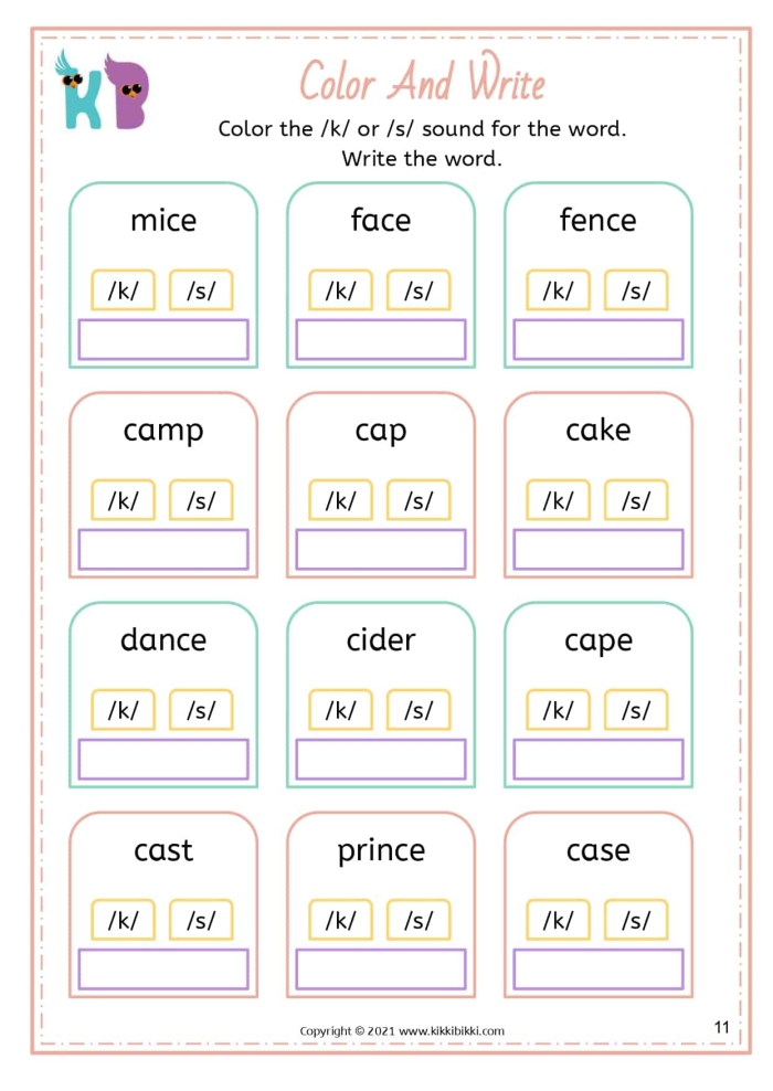 Hard and Soft C Worksheet for Second Grade Sight Words Second grade worksheet for sorting hard and soft "c" sounds with examples like cookie and celery