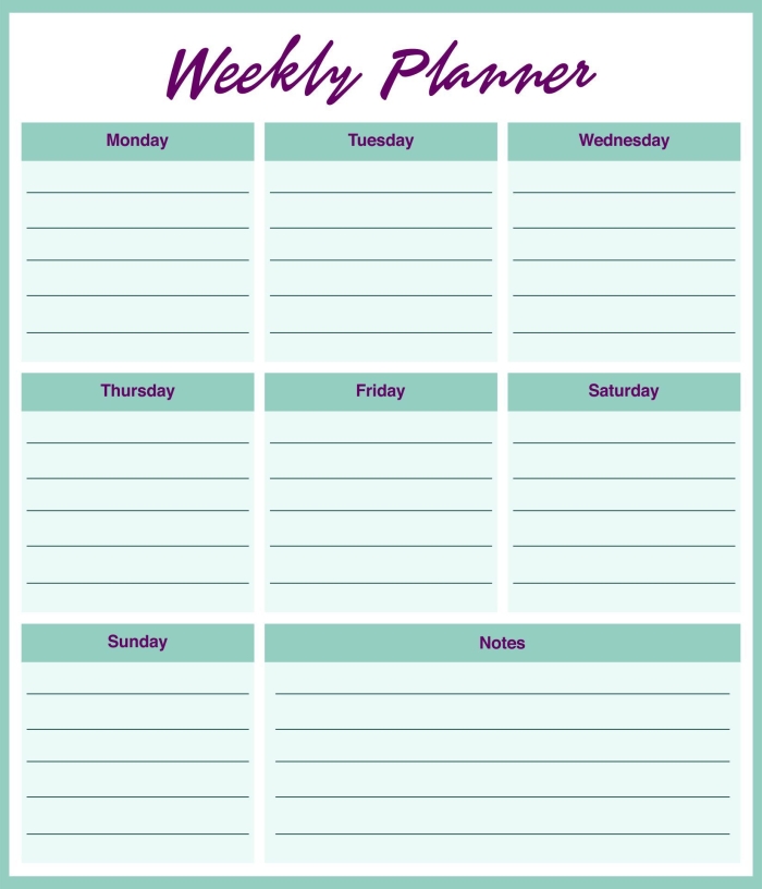 Weekly homework planner for kids to stay organized and focused in school Homework Planner worksheet designed for second graders to manage their weekly tasks