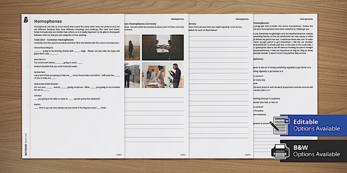 Visual representation of a worksheet designed to help students differentiate between homophones Homophone Check-in worksheet for second graders focusing on dictation practice
