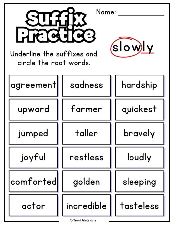 Worksheet exploring the suffix -ible for second-grade students to enhance spelling skills. The Incredible Suffix: -ible worksheet for addition practice in the classroom.