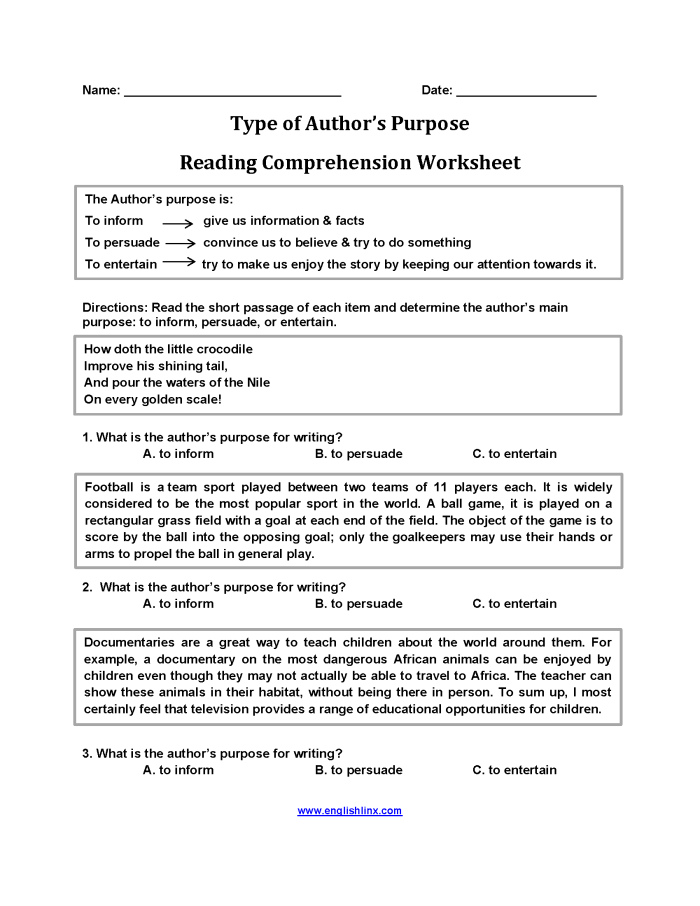Second grade students analyzing author's purpose by identifying whether a book was written to explain, entertain, or persuade with written justification
