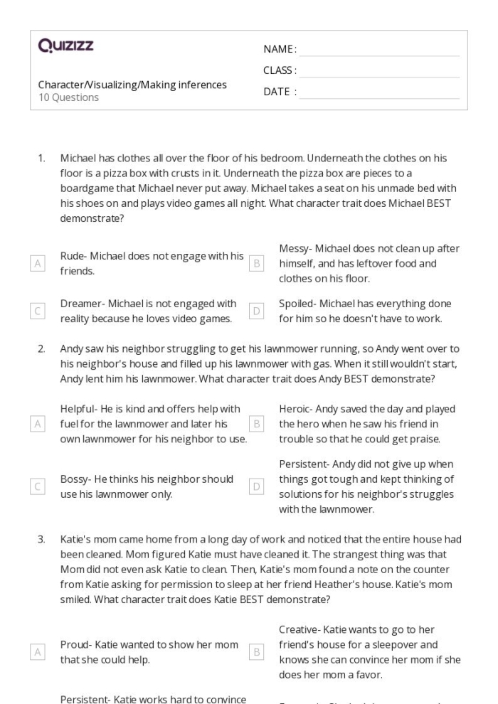 Make Your Own Inferences Worksheet 23 for Second Grade Literacy Second grade students practicing reading comprehension with a Make Your Own Inferences worksheet