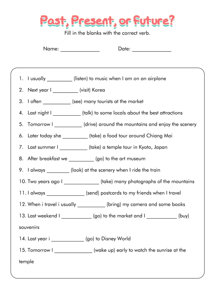 Grammar and Mechanics Irregular Verb Practice Worksheet 18 Second grade worksheet featuring irregular past tense verb conversion exercises