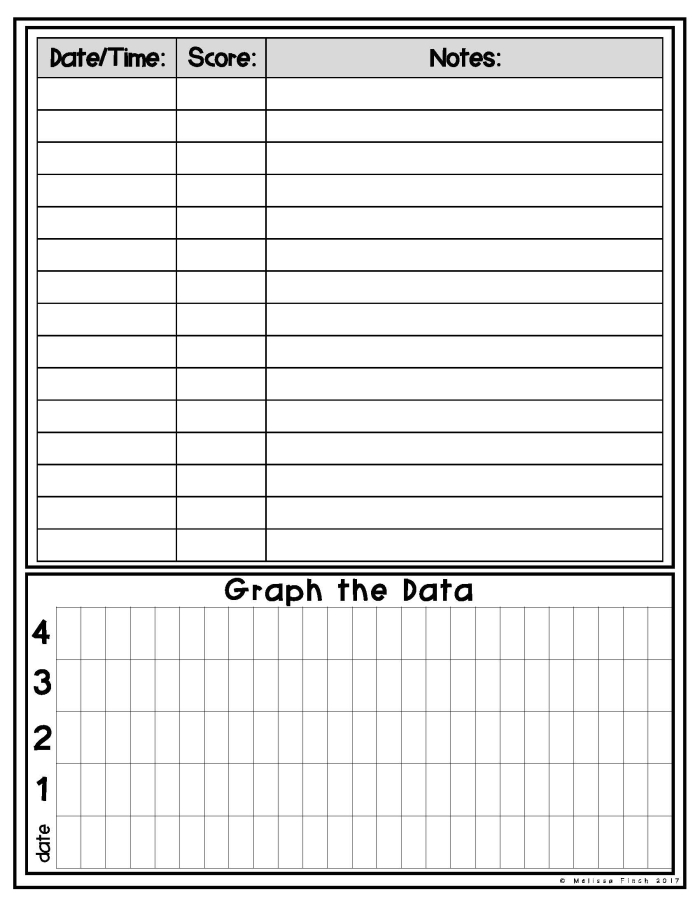 Second grade student using a reading log and graph worksheet to track daily literacy practice