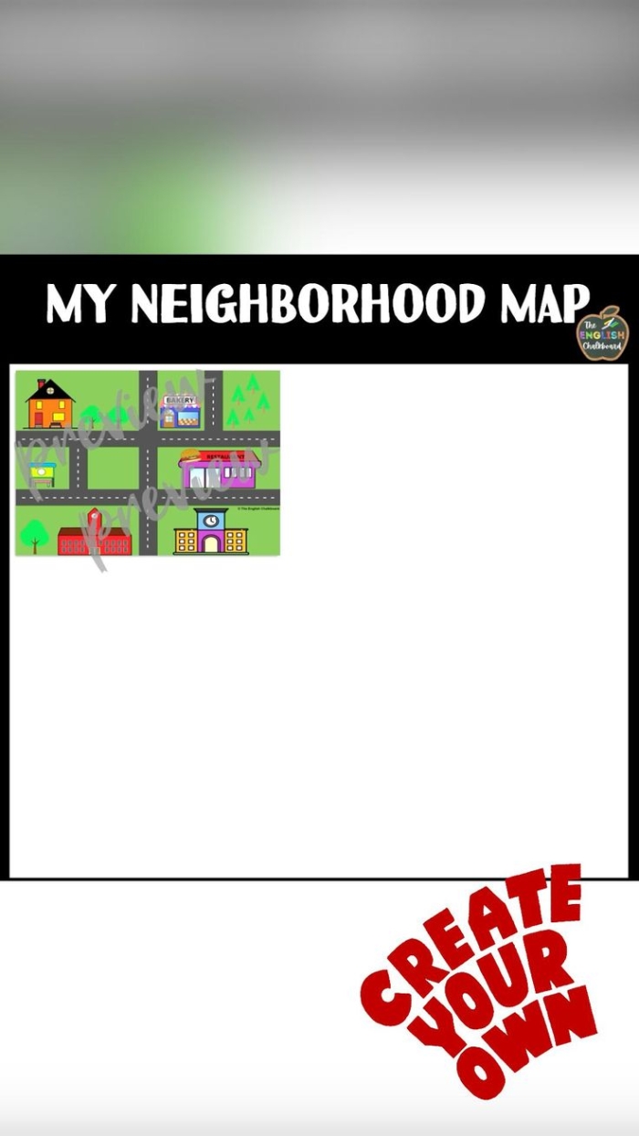 Second grade students using a neighborhood map with compass rose and key to answer map reading questions