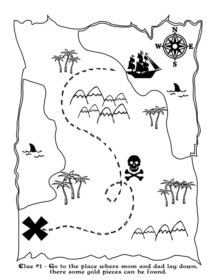 Treasure map grid worksheet designed for second graders to enhance sight word recognition and map-reading skills