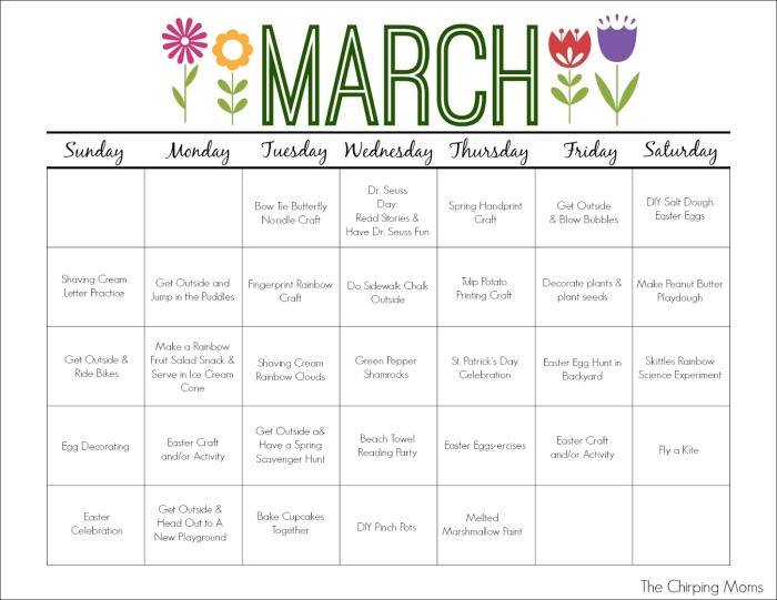 Second grade addition worksheet featuring a blank March calendar for classroom activities