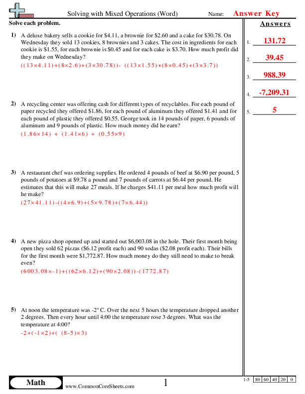 Mixed Operation Word Problem Check-in Worksheet for Second Grade 19 Second grade math worksheet featuring mixed operation word problems for three-digit addition and subtraction assessment