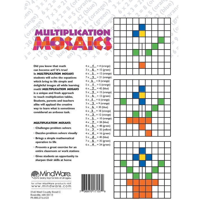 Second grade math mosaic worksheet featuring measurement themed addition and subtraction problems 24