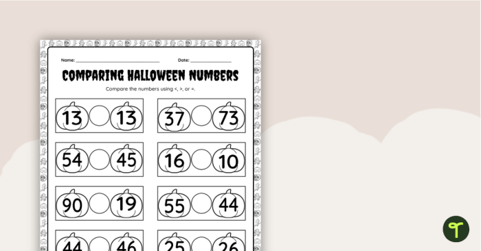 Greater Than Less Than Symbols Math Worksheet for Second Grade Students Second grade math worksheet featuring two-digit addition problems and greater than less than symbols