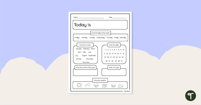 May calendar worksheet for second graders to fill in dates and highlight Mother's Day