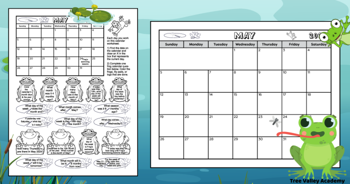 May calendar worksheet for second graders to fill in dates and celebrate Mother's Day