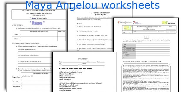 A vibrant worksheet featuring Maya Angelou for second graders to explore her contributions as a poet and activist