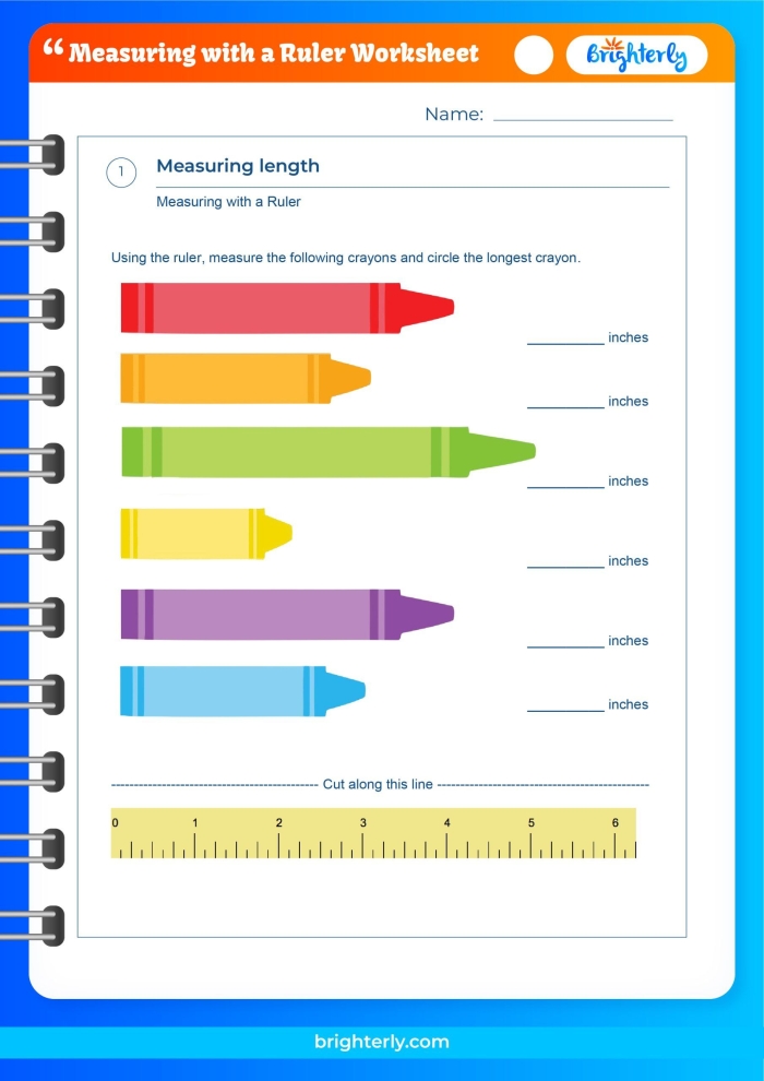 ALT text: Second grade measurement practice test worksheet featuring various measurement concepts.