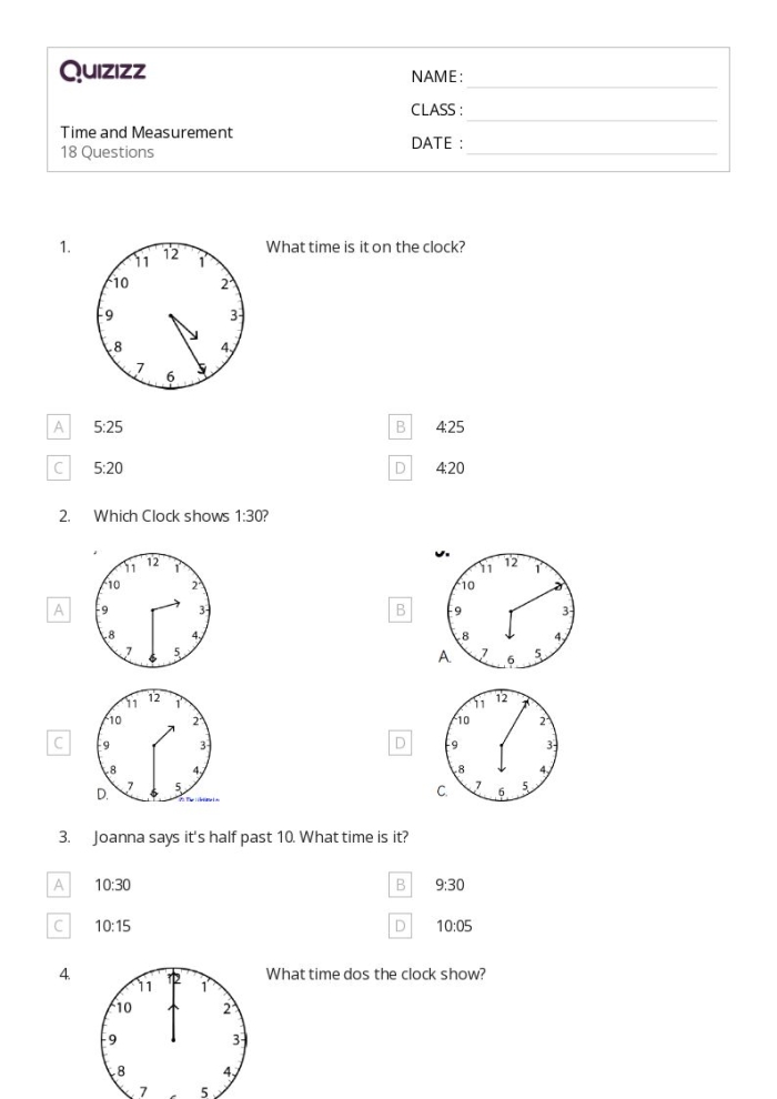 Second grade student completing a measurement practice test worksheet with a ruler and calendar