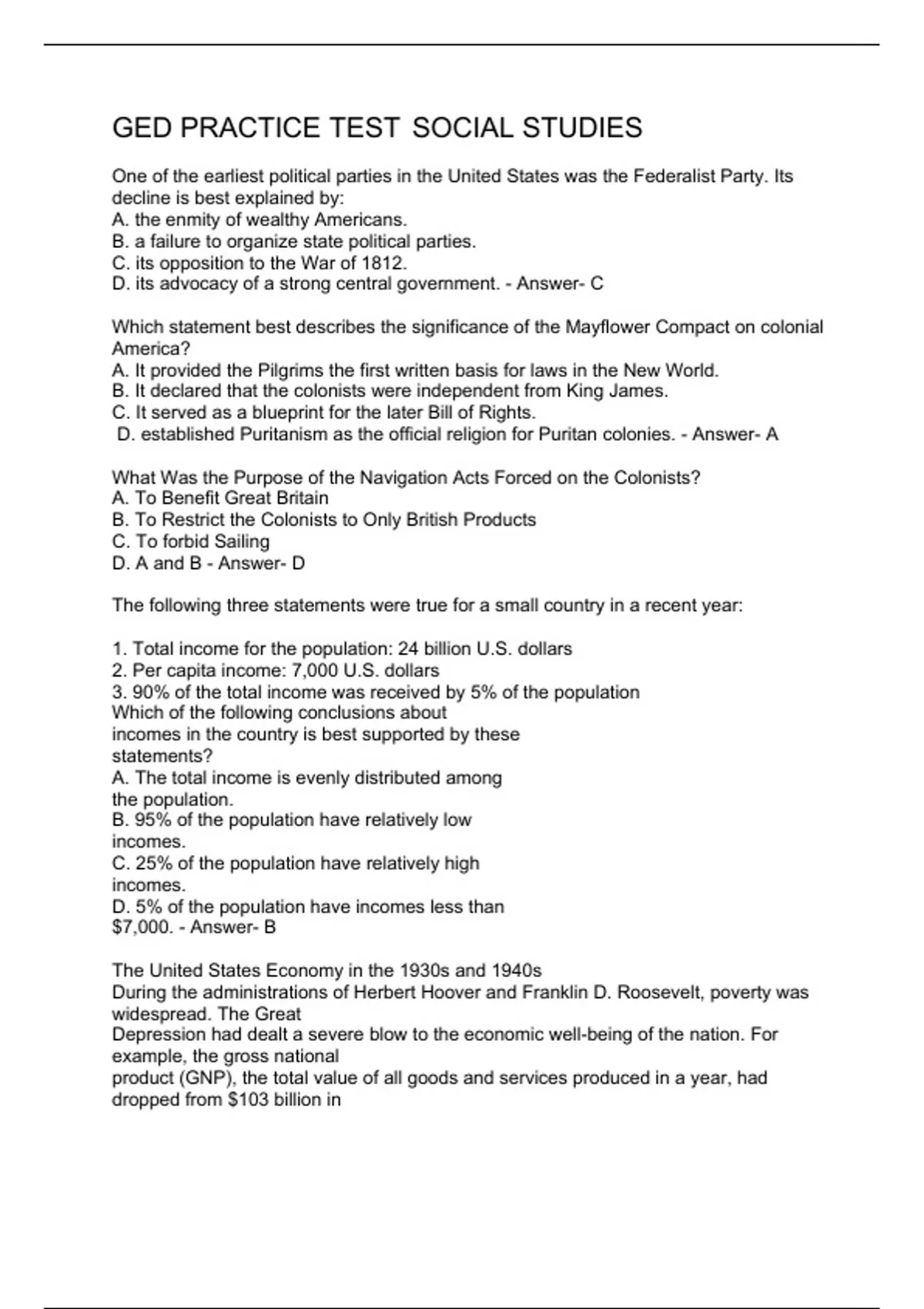 Second grade student completing a money math practice test worksheet