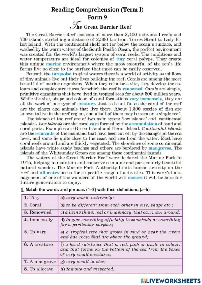 Second grade reading comprehension practice test worksheet with multiple choice questions
