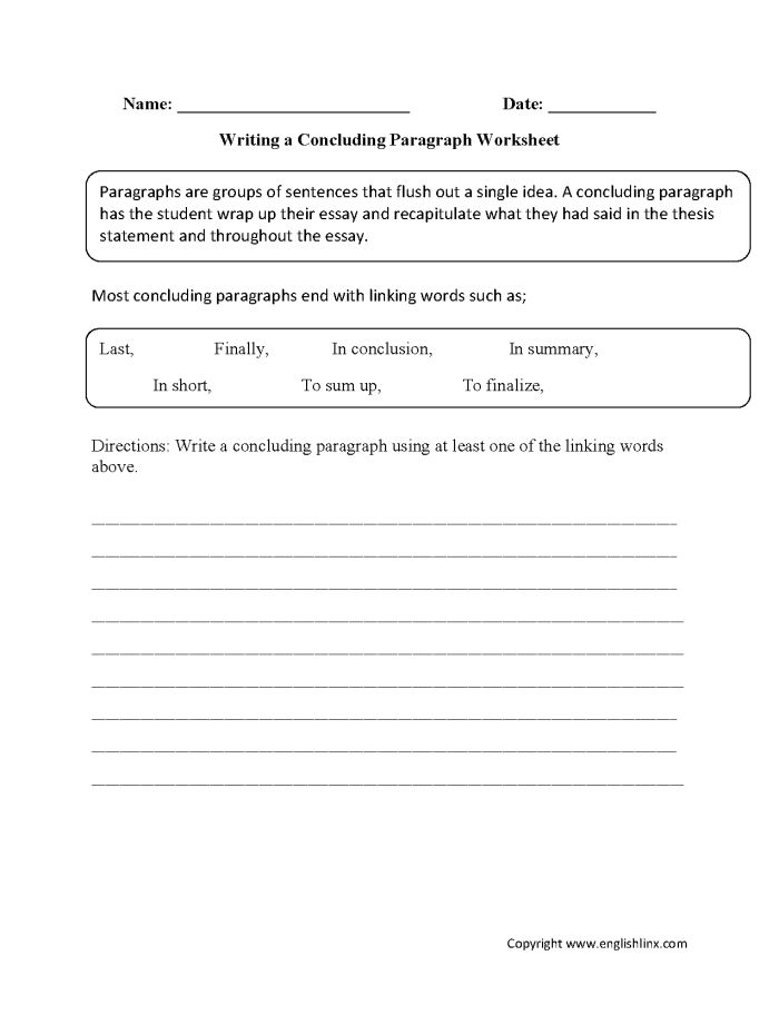 Paragraph writing worksheet designed for second graders using a graphic organizer