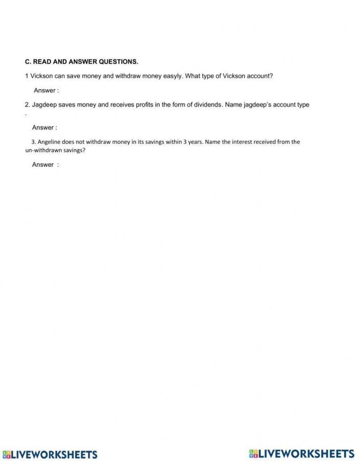 Worksheet showcasing various payment methods for kids
