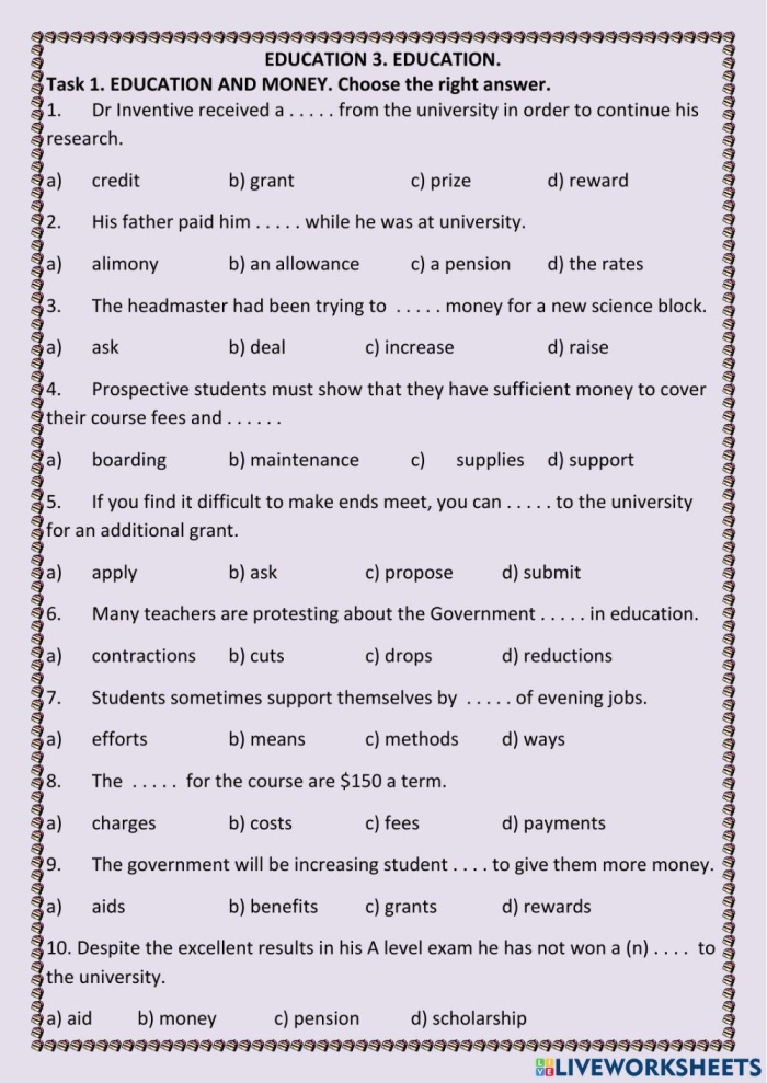 Illustration of various payment methods for a second-grade worksheet on money concepts