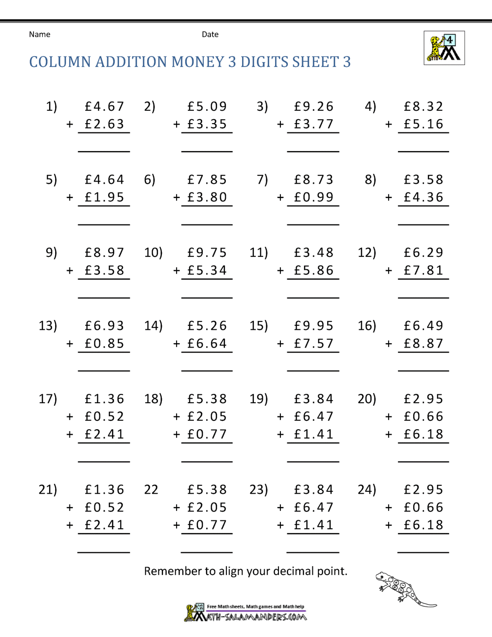 Worksheet for second graders on various payment methods used in everyday transactions