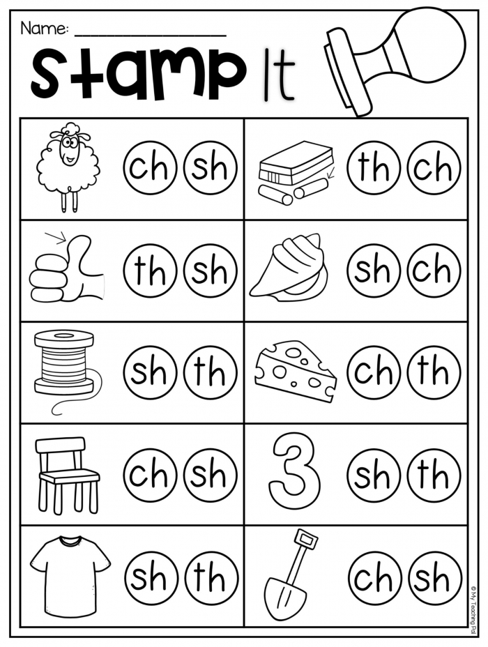 Phonics review worksheet featuring "ph" words for second grade students Worksheet for second graders focusing on "ph" digraph words for phonics practice