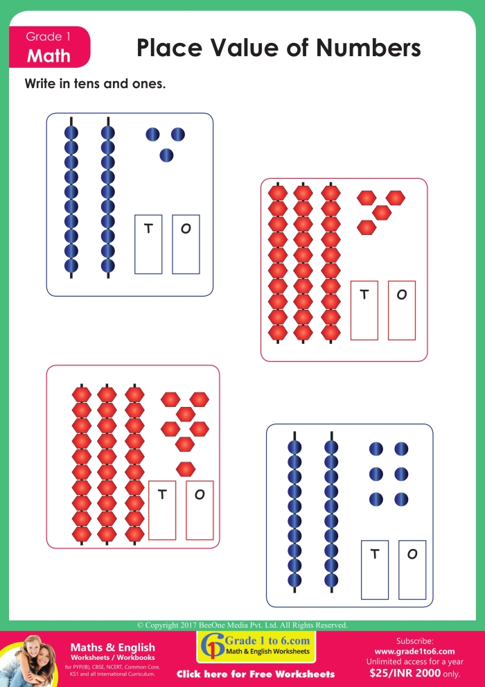 Practice Test worksheet for second graders focusing on place value concepts