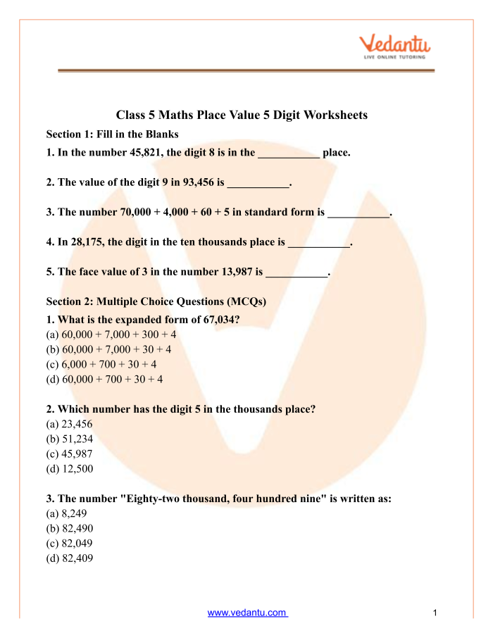 Place Value Test Worksheet Number 22 for Second Grade Geometry Students Second grade place value test worksheet focusing on hundreds tens and ones math problems