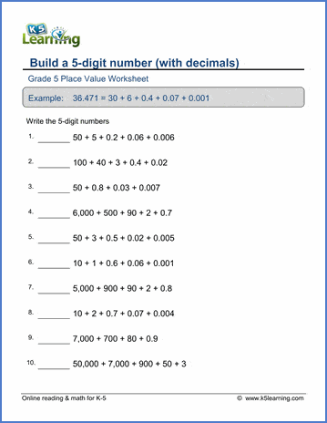 Place Value Test Worksheet for Second Grade Geometry Concept 4 Second grade math worksheet featuring a place value test for hundreds, tens, and ones