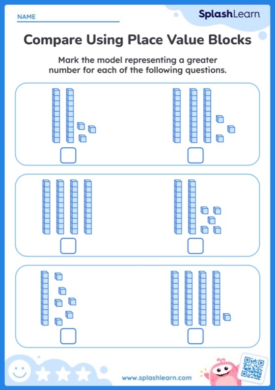 Place Value Test Worksheet Number Fourteen for Second Grade Geometry Students Second grade math worksheet featuring a place value test for hundreds, tens, and ones