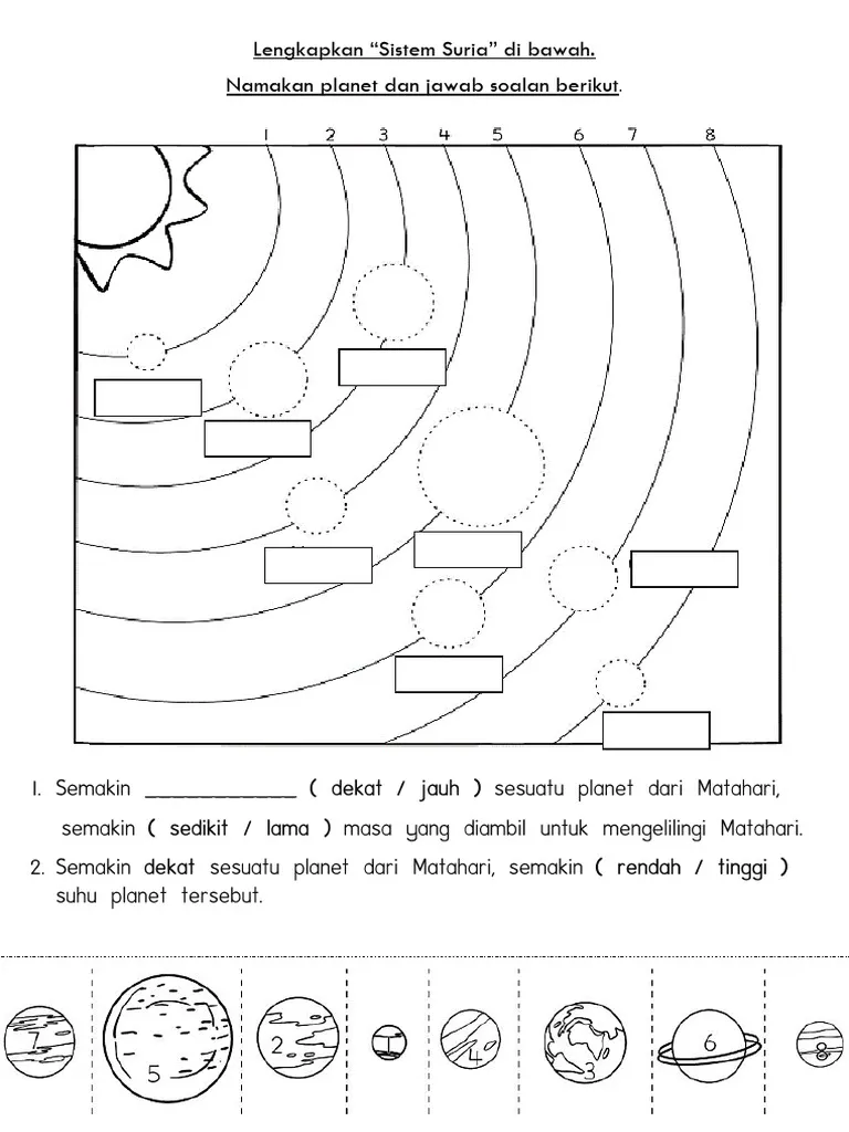 Data and Graphing worksheet for Second Grade Colorful Planet Activity Placemat worksheet for second graders featuring facts about the solar system. Engaging educational image showcasing a fun way to learn about the nine planets.