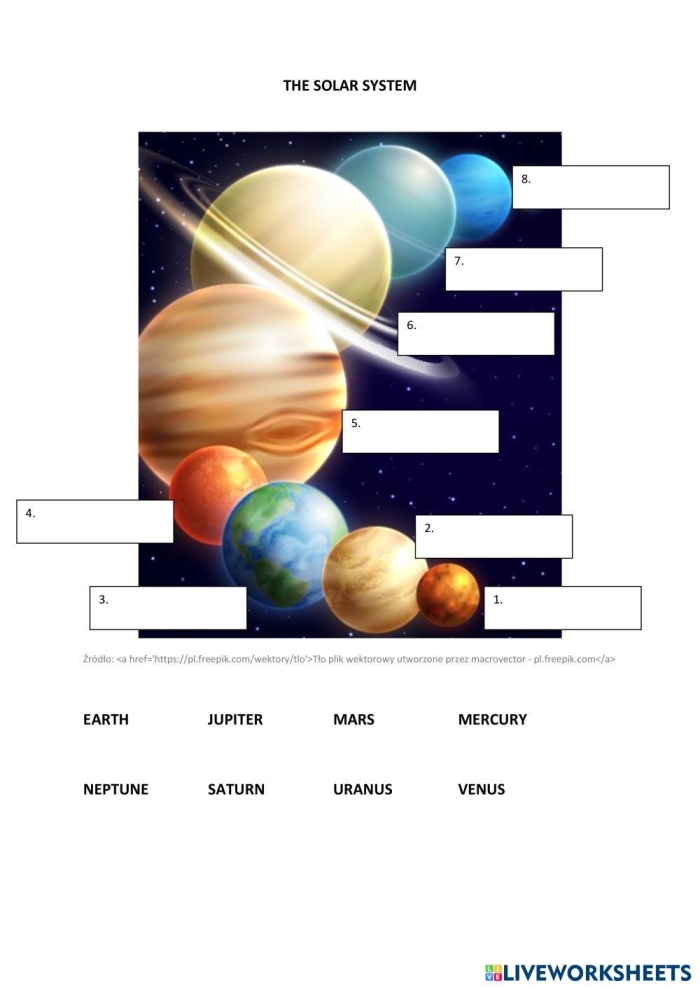 Engaging placemat design featuring nine planets for educational fun and creativity Colorful Planet Activity Placemat worksheet for second graders to explore facts about planets