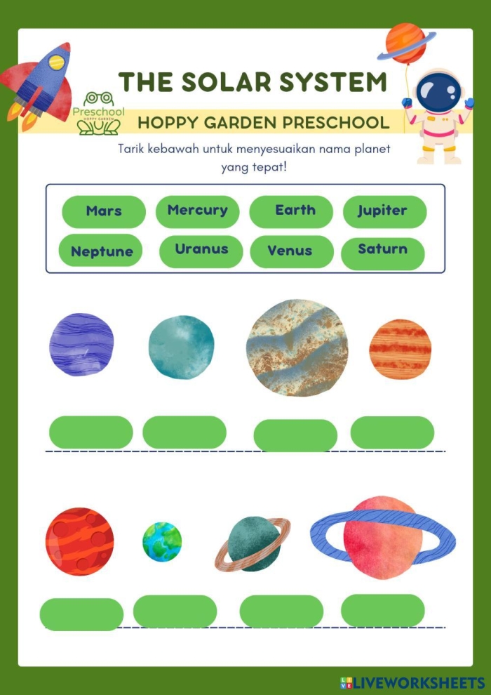 Engaging educational placemat for data and graphing activities in Grade 2 Colorful Planet Activity Placemat worksheet for second graders featuring facts about the solar system's nine planets