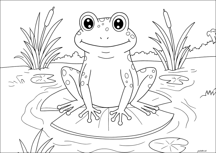 Color a Mandala worksheet featuring pond life animals like turtles, frogs, and butterflies for second graders