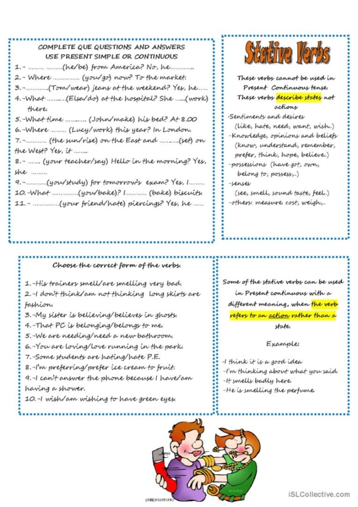 Second grade students completing a challenging geometry themed present tense worksheet