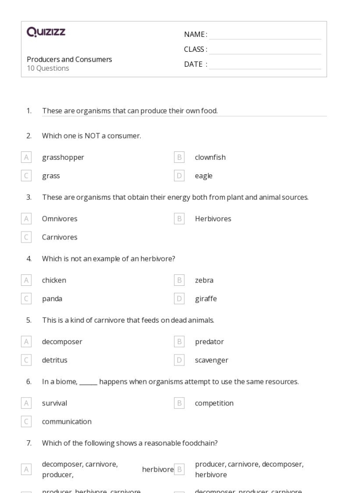 Worksheet for second graders exploring producers and consumers in social studies