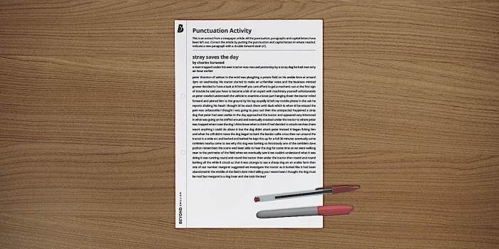 Proofreading for Punctuation Worksheet - Image 24 Worksheet featuring a proofreading exercise focused on punctuation for second graders