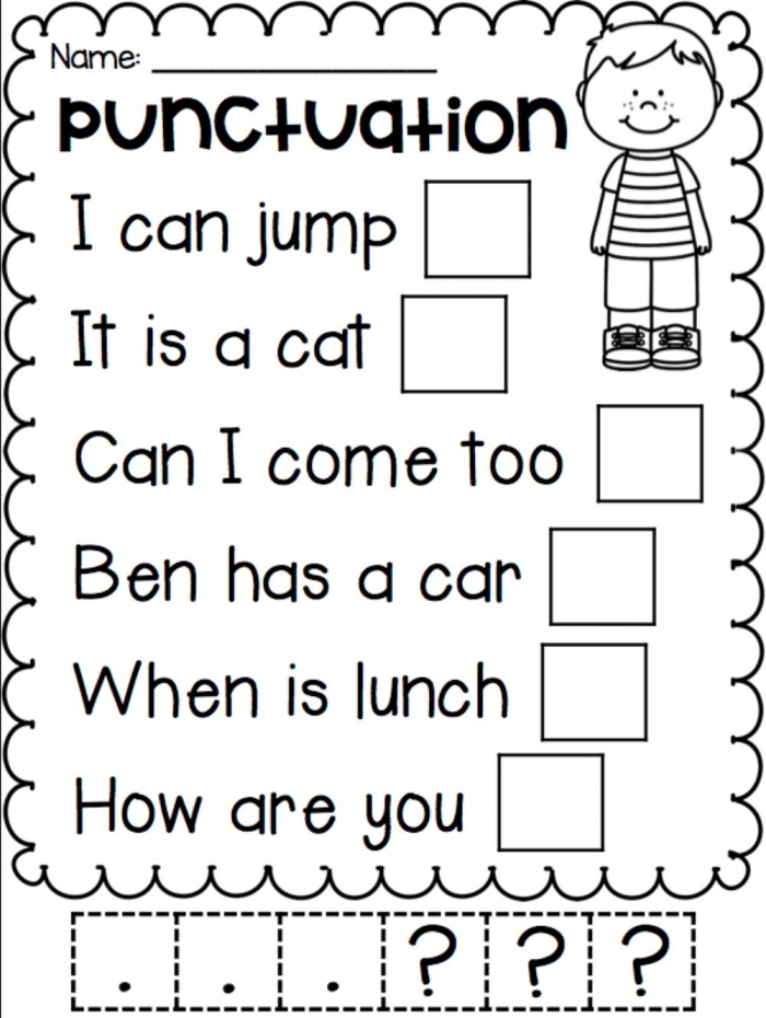 Grammar and Mechanics worksheet for Second Grade Worksheet featuring a second-grade proofreading exercise focused on adding punctuation marks to a story. Proofreading for Punctuation Worksheet - Second Grade Challenge