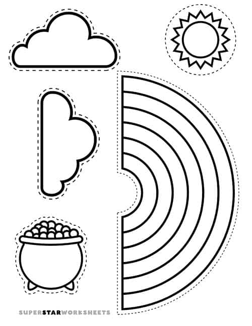 Worksheet for exploring rainbow formation through light and water science experiment