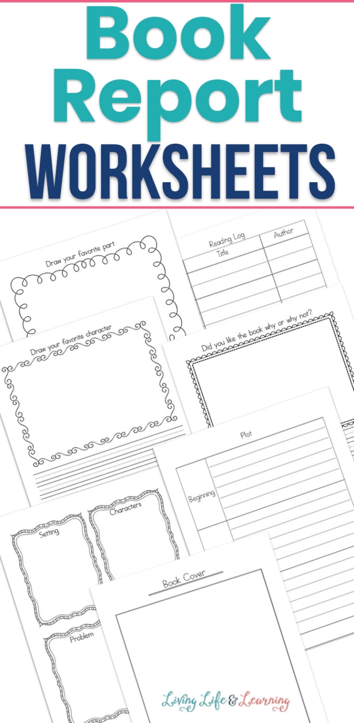 Second grade geography book report worksheet template with reading reflection prompts