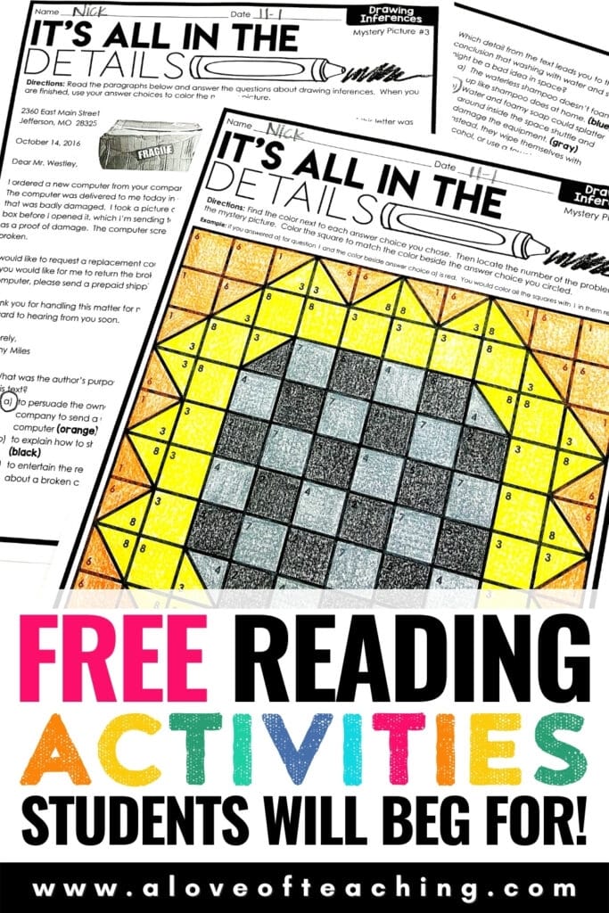 Second grade reading comprehension practice test worksheet designed to enhance skills