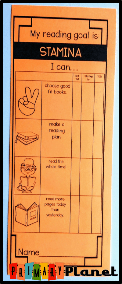 Reading Stamina Chart worksheet designed for second graders to monitor their independent reading time. A visual tool to help enhance students' reading endurance during solo practice.