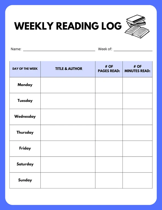 Subtraction worksheet for Second Grade Weekly Reading Log worksheet designed for second graders to track their reading progress. Engaging reading log for children to enhance vocabulary and comprehension skills.