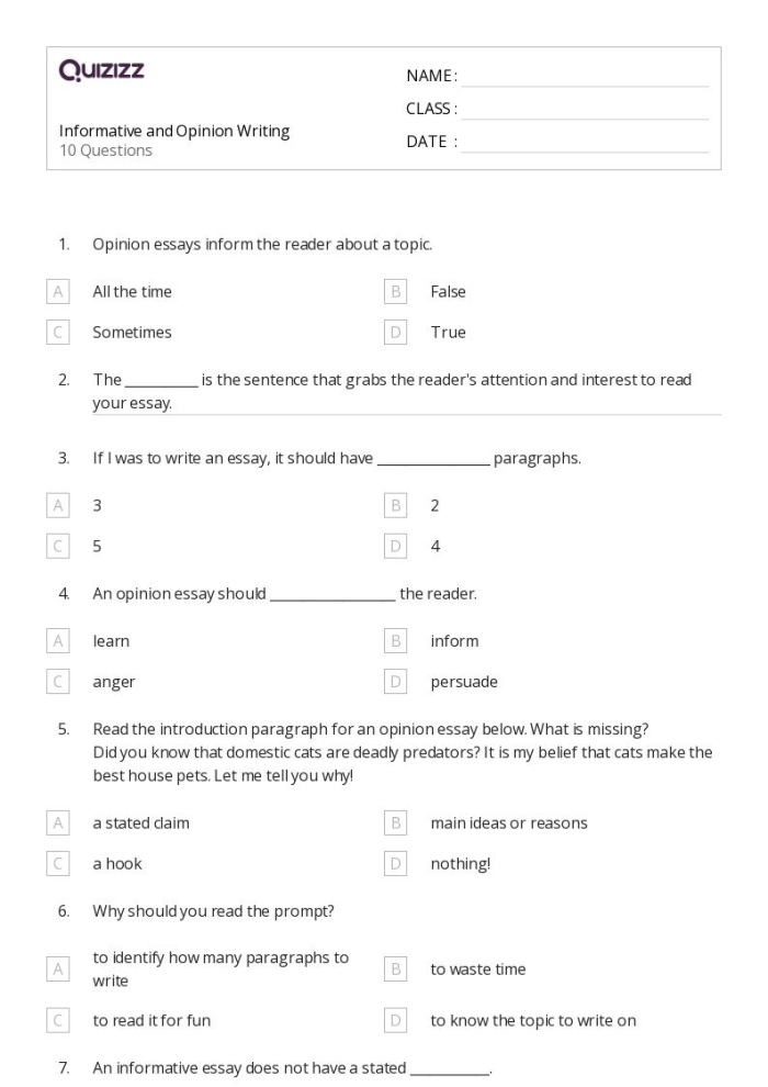 Recess Opinion Writing Worksheet for Second Grade Page 4 Second grade student worksheet featuring an opinion writing prompt about school recess length