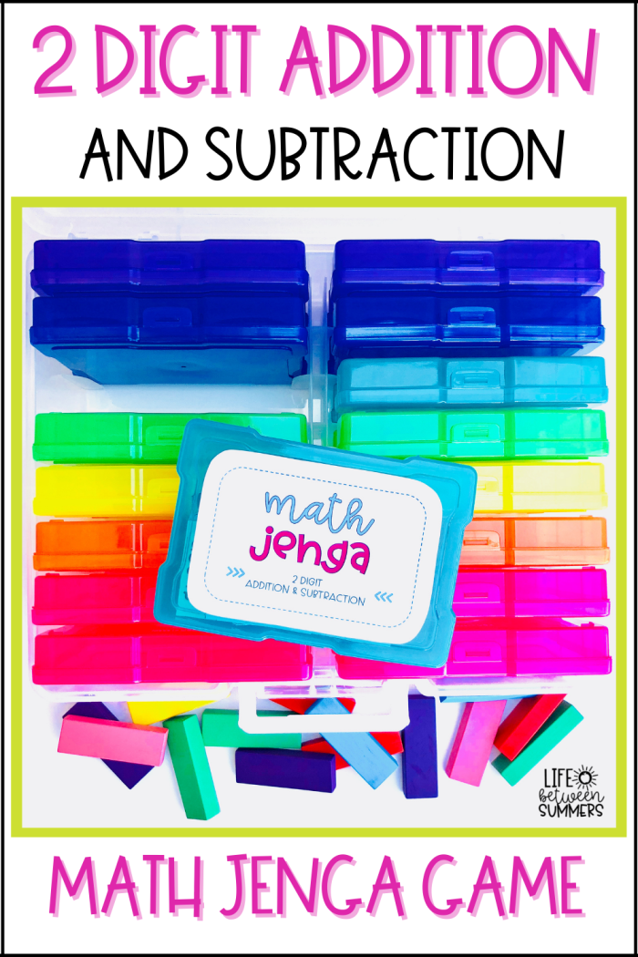 Second grade math worksheet featuring two-digit addition and subtraction problems with regrouping for practice test number four
