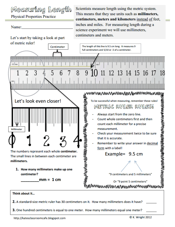 How to Read a Ruler Worksheet for Second Grade Mathematics Worksheet for teaching second graders how to read a ruler with visual aids