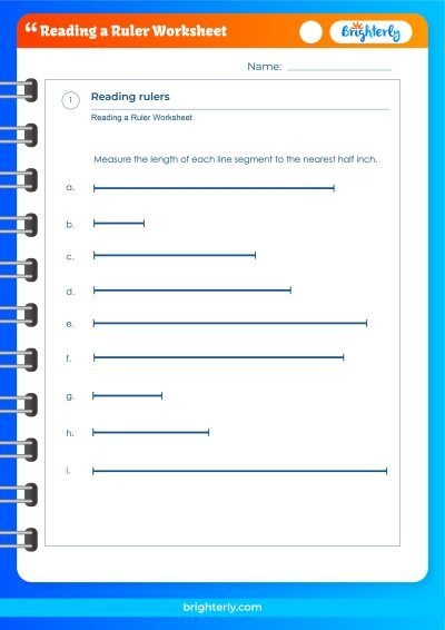 How to Read a Ruler Worksheet for Second Grade Students A colorful worksheet for second graders teaching how to read a ruler