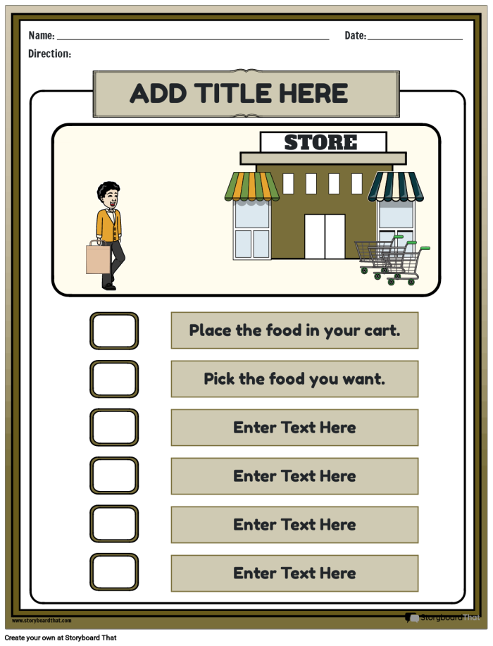 Second grade student completing a sequence of events worksheet about story order