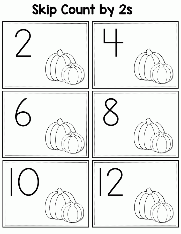 Second grade math worksheet featuring a dot counting exercise for practice skip counting by 2s